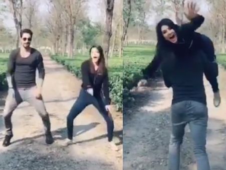 सनी लियोन ने 'आंख मारे' पर किया ऐसा डांस, कंधे पर उठाकर भागे डेनियल, Video वायरल