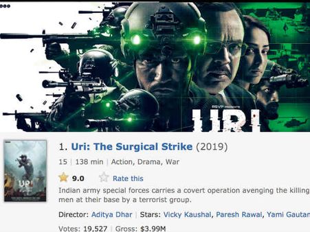 Imdb List: 9 रेटिंग के साथ विकी कौशल की उरी नंबर 1 पर, सारी भारतीय फिल्मों को किया पीछे