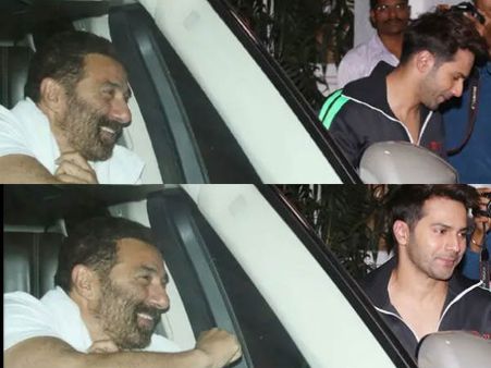 सनी देओल को देखकर इतने खुश हो गए वरूण धवन, ऐसे जताया प्यार- देंखे PICS
