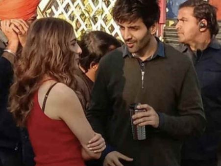 Shoot Pics: कार्तिक - सारा की लव आज कल 2, कुछ इस तरह दिखी सेट पर केमिस्ट्री