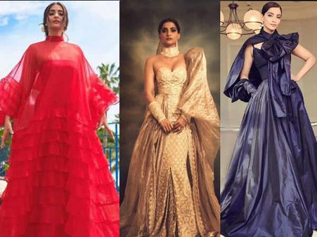 कान्स फिल्म फेस्टिवल 2019 - अभी तो रेड कार्पेट तक पहुंची भी नहीं सोनम लेकिन तीन लुक्स से किया घायल