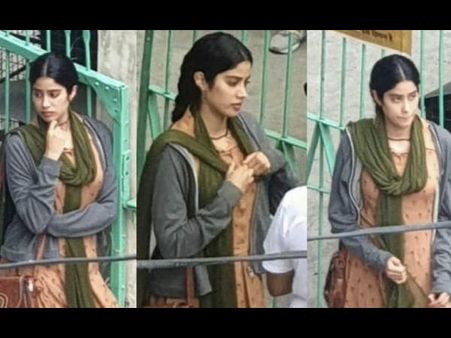 'रूहीअफज़ा' के सेट से जाह्नवी कपूर की तस्वीरें वायरल- सिंपल लुक में नजर आई एक्ट्रेस