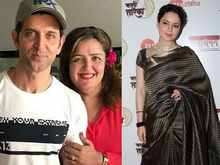 कंगना रनौत की बहन का आरोप- ''ऋतिक रोशन की बहन सुनैना खतरे में, पीटता है रोशन परिवार..''