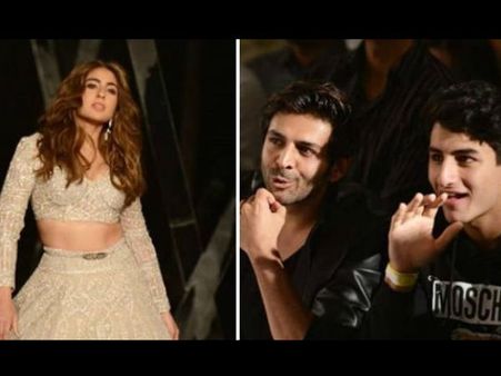 सारा अली खान को रैंप पर देख ऐसे शर्माए कार्तिक आर्यन और इब्राहीम- वायरल Video ने मचाया धमाल