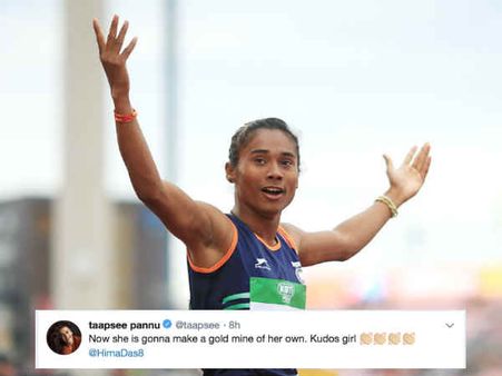 हिमा दास ने 15 दिन में जीता चौथा गोल्ड मेडल, बॉलीवुड ने जमकर ठोंकी तालियां