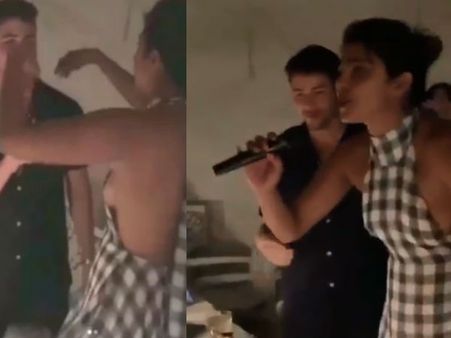 प्रियंका चोपड़ा ने निक के साथ जमकर की मस्ती- जोनस ब्रदर्स का गाना गाया- Video वायरल