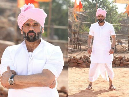 First Look- किच्चा सुदीप की पहलवान से सामने आया सुनील शेट्टी का दमदार Look