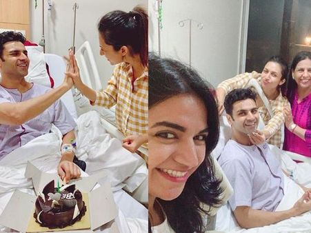 Viral Pics अस्पताल में पति विवेक के साथ दिव्यांका त्रिपाठी ने सेलिब्रेट की शादी की सालगिरह