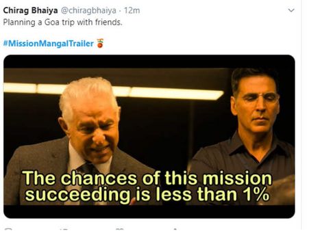 ट्रेलर रिलीज होते ही सोशल मीडिया पर छा गई 'मिशन मंगल'- बन रहे हैं ऐसे मजेदार MEMES