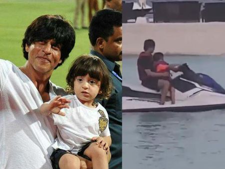 शाहरुख खान ने मालदीव में आबराम से चलवाई जेट स्की- शानदार Pics और Videos वायरल