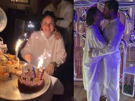 Birthday Pics- करीना कपूर खान की बर्थडे पर रोमांटिक हुए सैफ अली खान- वायरल हुईं Photos