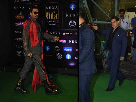 #IIFA2019: ग्रीन कार्पेट पर सलमान का स्वैग और रणवीर का अजब अनोखा स्टाईल, देखिए Pics