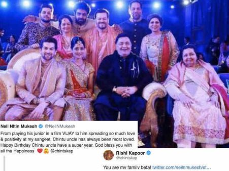 नील नितिन मुकेश ने किया ऋषि कपूर को बर्थ डे विश, बदले में मिला ये जवाब