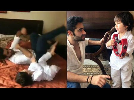 अपने मामू संग एक्सरसाइज करते दिखे तैमुर अली खान- मजेदार VIDEO वायरल