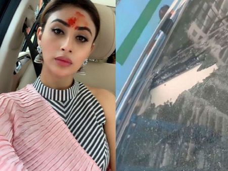 सड़क दुर्घटना का शिकार हुईं मौनी रॉय, कार पर गिरा बड़ा पत्थर, ये Video हिला देगा