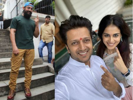 महाराष्ट्र विधानसभा चुनाव 2019: आमिर खान, माधुरी दीक्षित समेत मतदान देने पहुंचे बॉलीवुड सितारे