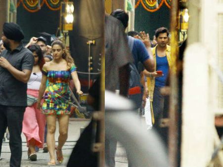 कुली नंबर 1 के सेट से Leak हो गई वरुण धवन और सारा अली खान की तस्वीरें- Viral