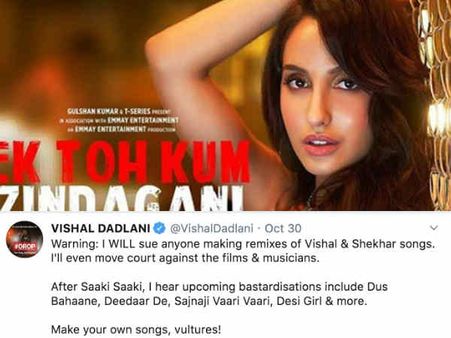 गानों के रीमेक पर भड़के विशाल - शेखर फेम विशाल ददलानी, अभद्र भाषा में दी धमकी