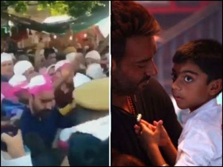 भीड़ में अपने बेटे युग को फंसता देख भड़क उठा अजय देवगन का गुस्सा, Video हुआ लीक