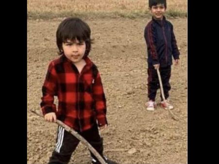 लाल सिंह चड्ढा के सेट पर तैमूर को मिला नया दोस्त, कभी खेलते हैं गिल्ली डंडा तो कभी करते हैं Walk