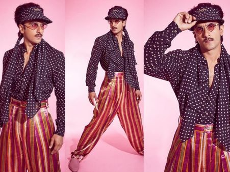 PHOTOS: अतरंगी लुक पर रणवीर सिंह सोशल मीडिया पर ट्रोल, लोग बोले- लिपस्टिक और लगा लेते