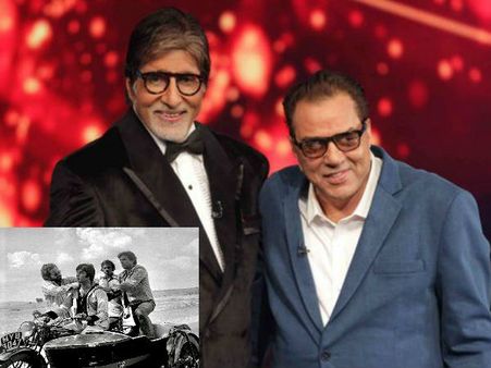 धर्मेंद्र ने अमिताभ बच्चन के साथ शेयर की शोले की ये तस्वीर- लिख दी इतनी बड़ी बात