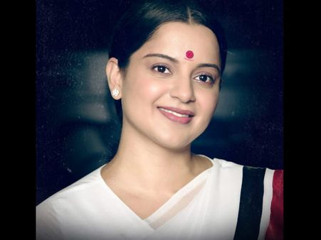 जयललिता की बॉयोपिक फिल्म 'थलाइवी' से कंगना रनौत का नया लुक रिलीज- शानदार है पहली झलक
