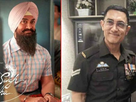 लाल सिंह चड्ढा से आमिर खान का एक और लुक Leak, आर्मी की वर्दी में दिखे