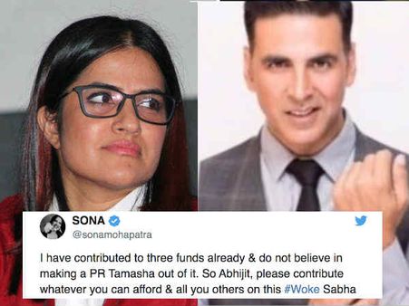 #PM CARES: तो क्या अक्षय कुमार का 25 करोड़ दान PR तमाशा - सोना महापात्रा का करारा ताना