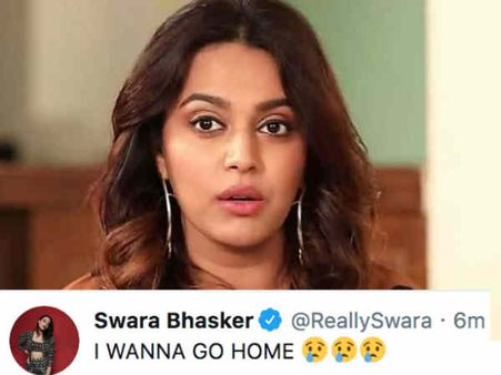 21 दिन के लॉकडाउन में फंसी स्वरा भास्कर, कहा - घर जाना है, परिवार की याद आ रही है
