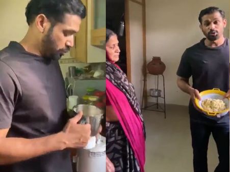 तुम्बाड स्टार सोहम शाह अपनी माँ से सीख रहे है कुकिंग- बनाये पकोड़े- वीडियो वायरल