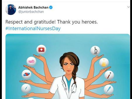 इंटरनेशनल नर्स डे: काजोल, अभिषेक बच्चन समेत इन बॉलीवुड सेलेब्स ने किया नर्सों को सलाम, वायरल Tweets