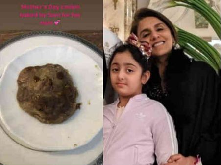 रिद्धिमा - समायरा का नीतू कपूर को मदर्स डे गिफ्ट, नानी के लिए बनाए बिस्किट, देखिए तस्वीरें
