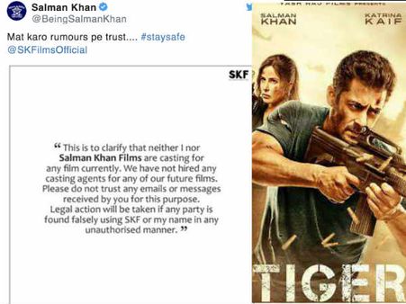 सलमान खान फिल्म्स के नाम पर चल रही टाईगर 3 की कास्टिंग, एक्टर ने दी धमकी