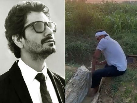 तलाक की खबरों के बीच खेतों में काम करते नजर आए नवाजुद्दीन सिद्दीकी- गांव से वायरल Video