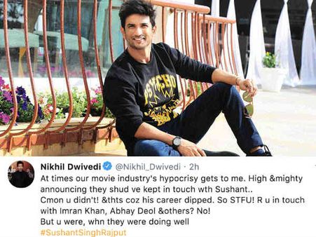सुशांत सिंह राजपूत की मौत पर बॉलीवुड के नाटक से भड़के निखिल द्विवेदी, कहा - सबको पता था
