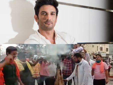 सुशांत सिंह राजपूत के फैंस का पटना में प्रदर्शन, फूंका सलमान खान- करण जौहर का पुतला, दो फैंस की मौत