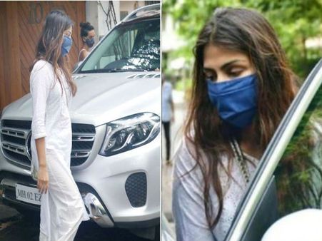 सुशांत केस में पूछताछ के बाद पहली बार नजर आईं रिया चक्रवर्ती, शिबानी दांडेकर से मिलने पहुंची PICS