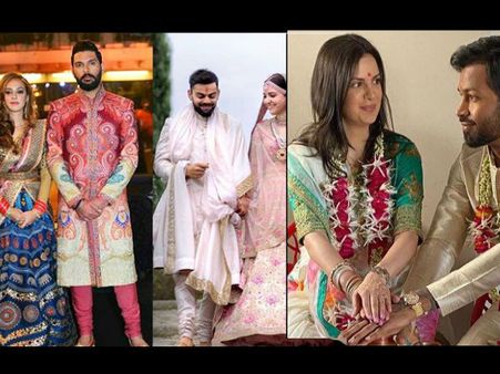 एक्ट्रेस और किक्रेटर की शादी की तस्वीरें: 'दिलवाले' क्रिकेटर 'बॉलीवुड' दुल्हनिया ले गए