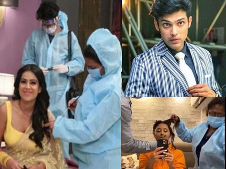 कोरोना सकंट में TV सीरियल की शूटिंग शूरू, मास्क लगाकर पहुंचे स्टार्स- निया, पार्थ से लेकर रश्मि-PICS