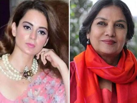 'कंगना रनौत को डर है कि वो खबरों से बाहर ना हो जाएं, तभी ऐसा बोलती हैं'- शबाना आजमी