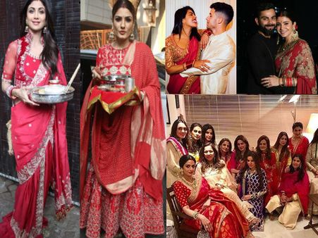 शिल्पा शेट्टी से लेकर अनुष्का शर्मा तक, करवा चौथ पर बॉलीवुड हीरोइनों की होती है धूम- शानदार PICS
