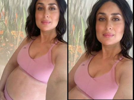 करीना कपूर ने शेयर की बेबी बंप की पहली ओपन तस्वीर, प्रेग्नेंसी में भी कर रहीं काम-PICS