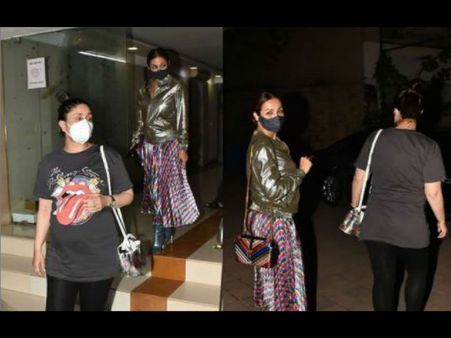 डिनर पार्टी में करीना कपूर खान के साथ पहुंची मलाइका अरोड़ा, कैमरे में कैद हुईं PICS