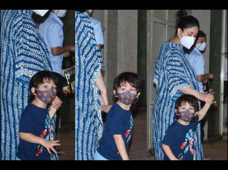 तैमूर अली खान फोटोग्राफर्स पर चिल्लाए, बेटे का गुस्सा करीना कपूर भी देखती रह गईं - VIDEO