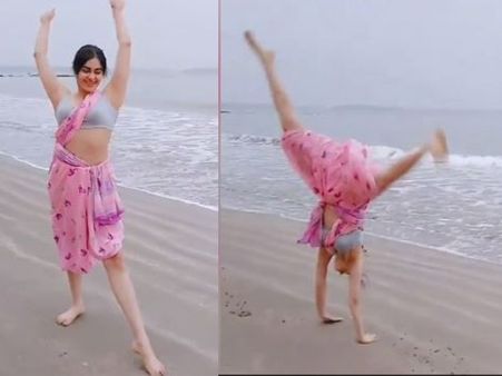 अदा शर्मा ने किया साड़ी पहन बीच किनारे स्टंट, वीडियो देख फैंस के उड़े होश