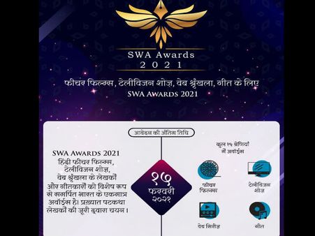 विभिन्न कैटेगरी में 27 जून को दिए जाएंगे SWA अवॉर्ड्स 2021, नामांकन शुरू