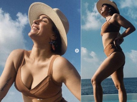 दंगल गर्ल सान्या मल्होत्रा ने बिकिनी में फ्लॉन्ट किया टैटू, हॉट PHOTOS वायरल