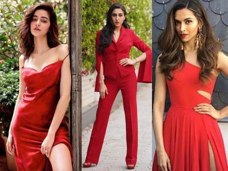 जब बॉलीवुड हसीनाओं पर चढ़ा लाल रंग का जादू- दीपिका, श्रद्धा से लेकर सारा अली खान का दिलकश अंदाज