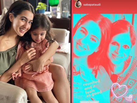 Pics: सारा अली खान का बहन इनाया, बुआ सबा - सोहा, दादी शर्मिला के साथ Family Reunion